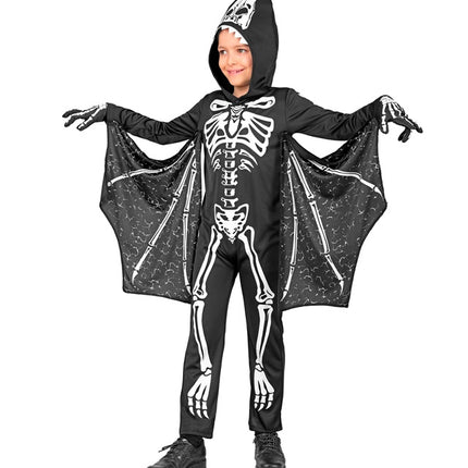 Costume di Halloween Pipistrello nero bianco bambino