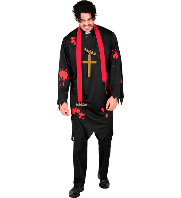 Costume di Halloween da prete zombie per uomo