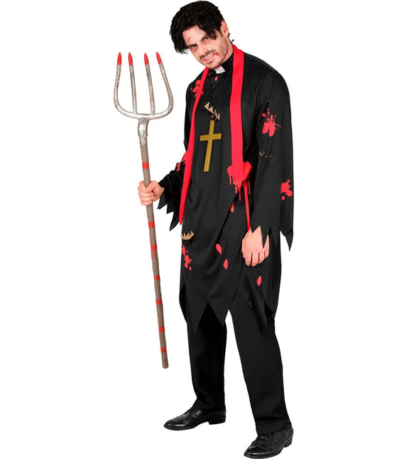 Costume di Halloween da prete zombie per uomo