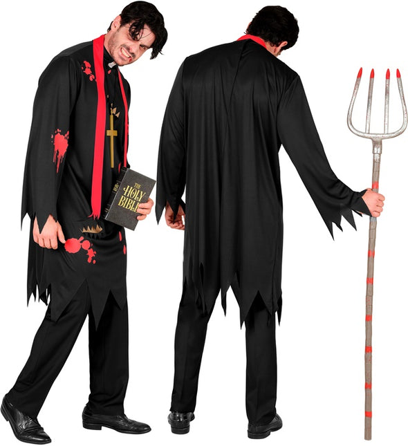 Costume di Halloween da prete zombie per uomo