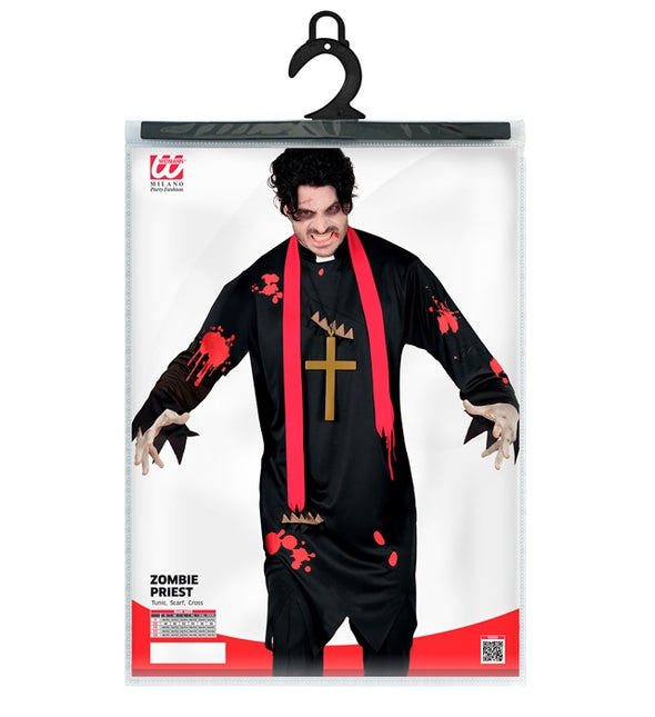 Costume di Halloween da prete zombie per uomo
