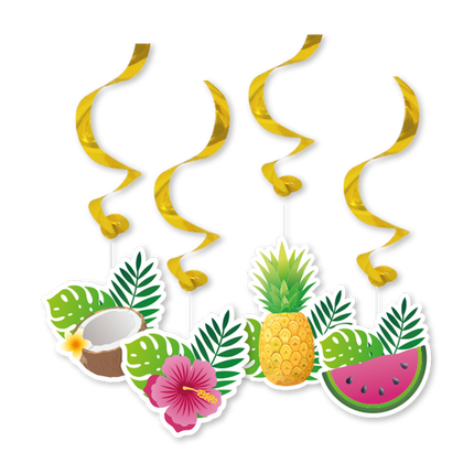 Spirali da appendere Hawaii, 4 pezzi