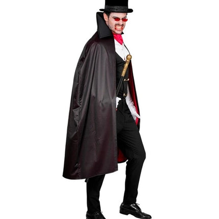 Costume di Halloween da vampiro rosso e nero, 4 pezzi