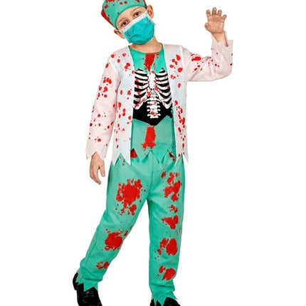 Costume di Halloween per bambini: dottore zombie insanguinato