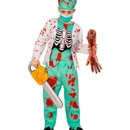 Costume di Halloween per bambini: dottore zombie insanguinato