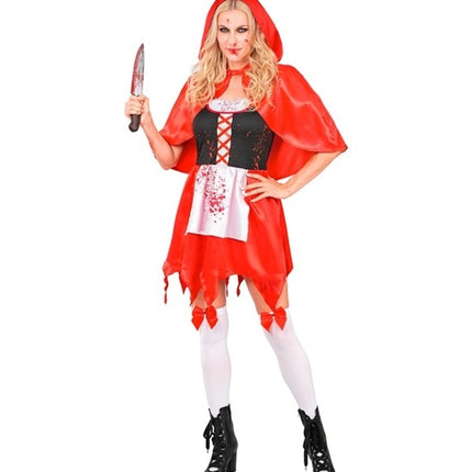 Abito da Halloween rosso da donna: Zombie Cappuccetto Rosso
