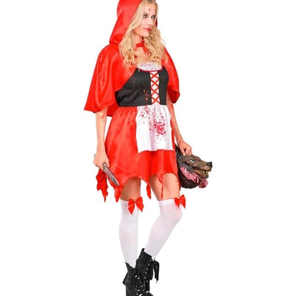 Abito da Halloween rosso da donna: Zombie Cappuccetto Rosso