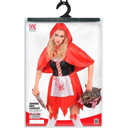 Abito da Halloween rosso da donna: Zombie Cappuccetto Rosso