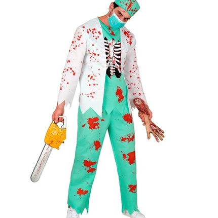 Costume di Halloween da uomo: medico zombie insanguinato