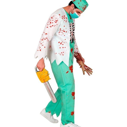 Costume di Halloween da uomo: medico zombie insanguinato