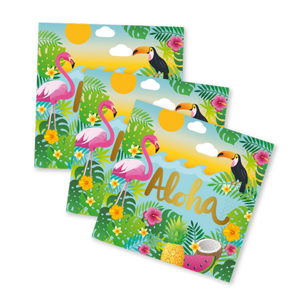 Tovaglioli Hawaii Aloha 33 cm, 20 pezzi