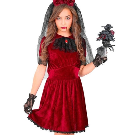 Costume di Halloween per bambini: Sposa vampira gotica