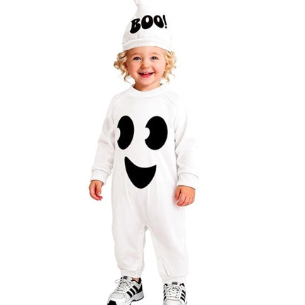 Costume di Halloween da fantasma bianco per neonati