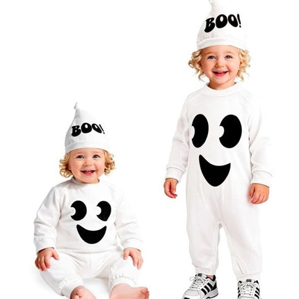 Costume di Halloween da fantasma bianco per neonati
