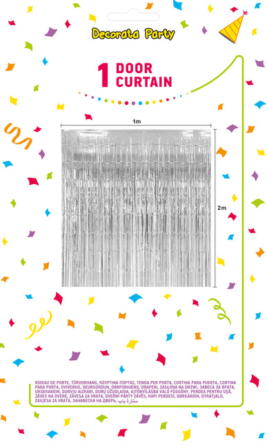 Party Essentials Tende d'argento 1X2M 1St