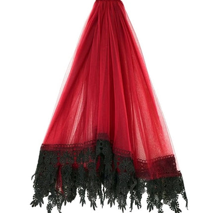 Velo di Halloween rosso e nero