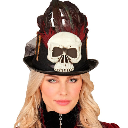 Cappello di Halloween alto Voodoo e ossa