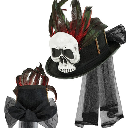 Cappello di Halloween alto Voodoo e ossa