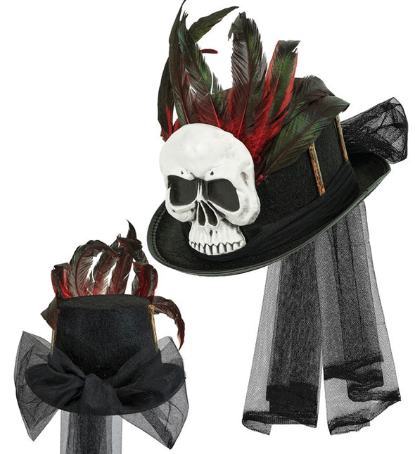 Cappello di Halloween alto Voodoo e ossa