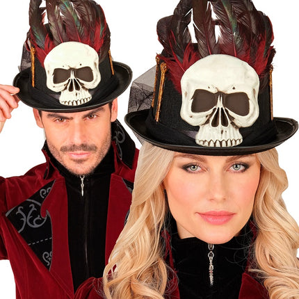 Cappello di Halloween alto Voodoo e ossa