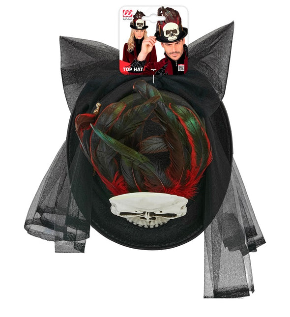 Cappello di Halloween alto Voodoo e ossa