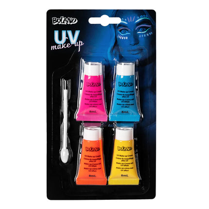 Kit trucco UV neon (trucco a base d'acqua, applicatore)