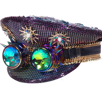 Cappello Burning Man Occhiali viola