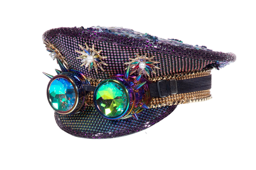 Cappello Burning Man Occhiali viola