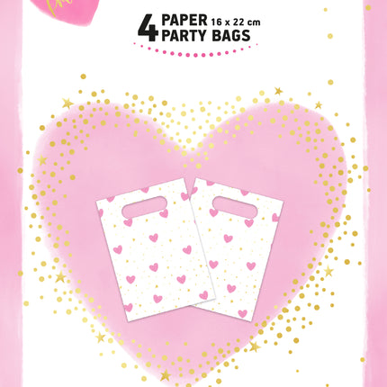 Sacchetti per la condivisione dei cuori 4 pezzi