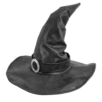 Cappello da strega nero con fibbia