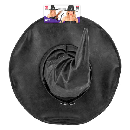 Cappello da strega nero con fibbia
