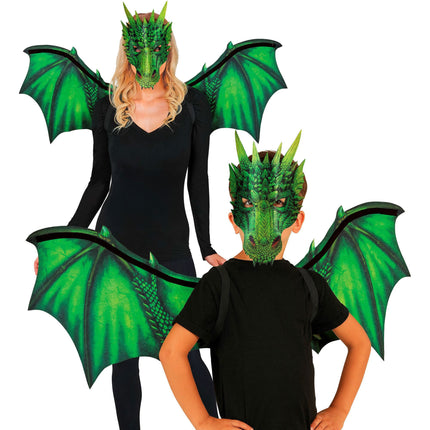 Costume da drago verde