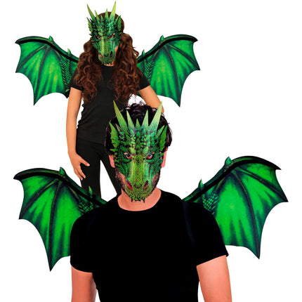Costume da drago verde