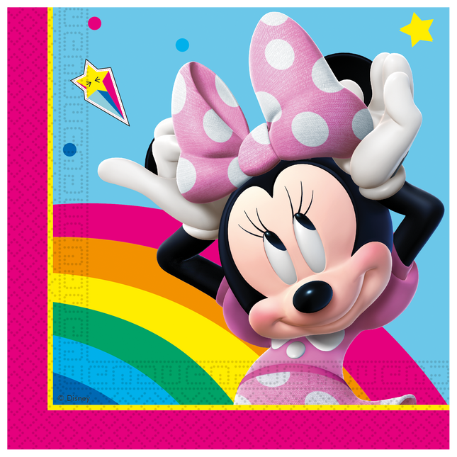 Tovaglioli di Minnie Mouse colorati 33 cm 20 pezzi