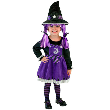 Costume da strega viola per neonati