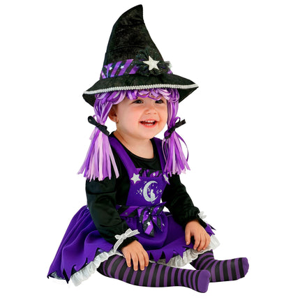 Costume da strega viola per neonati