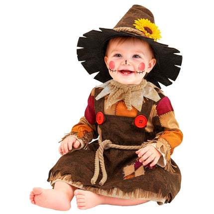Costume da spaventapasseri marrone per bambini