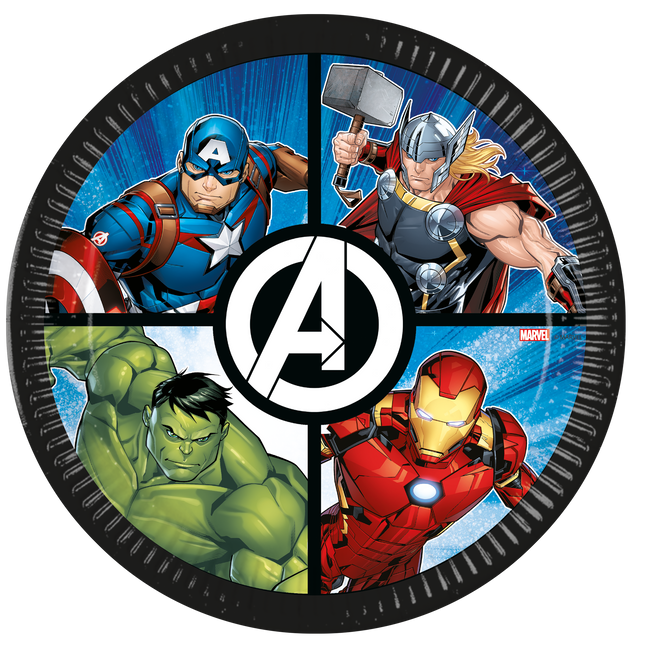 Piatti Avengers 8 pezzi