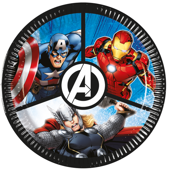 Piatti Avengers 20cm 8pz