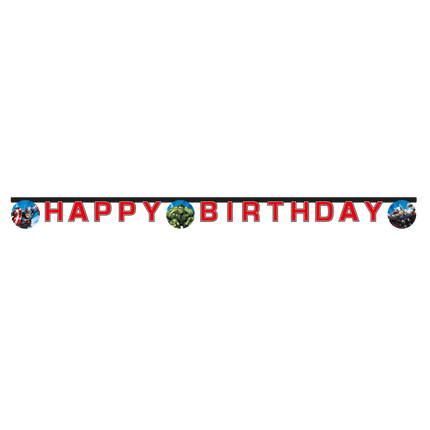 Ghirlanda di lettere Avengers Happy Birthday 1,8 m