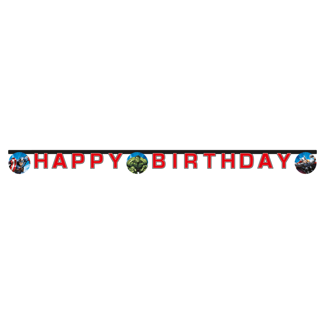 Ghirlanda di lettere Avengers Happy Birthday 1,8 m