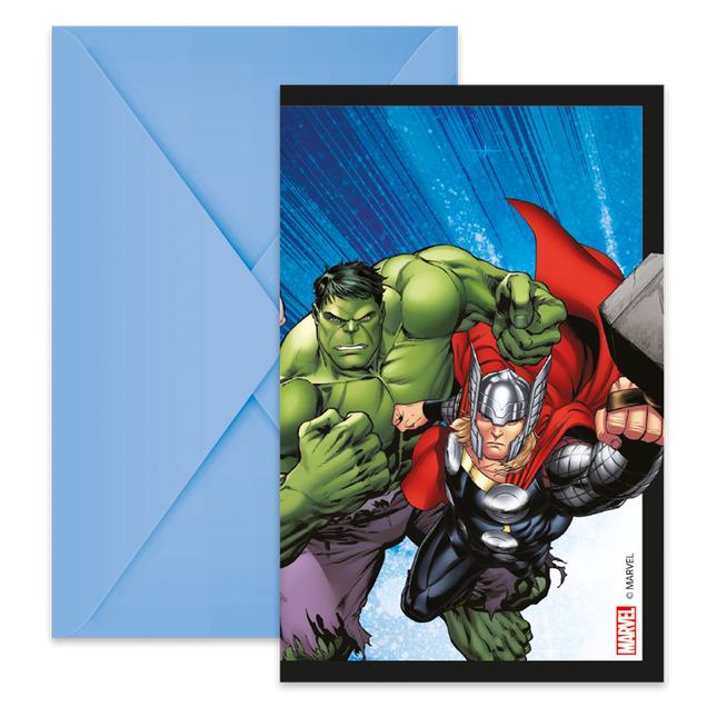 Inviti Avengers 6 pezzi