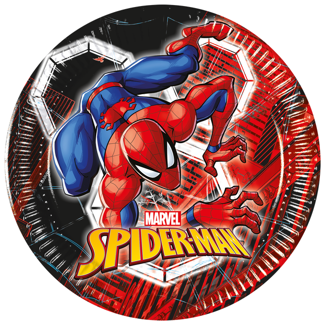 Piatti Spiderman 20cm 8pz