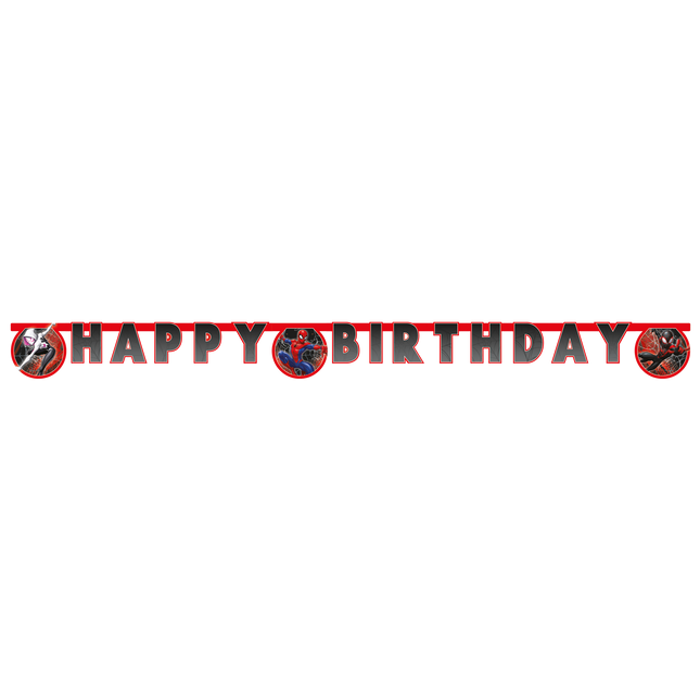 Fionda con lettera di Spiderman Buon Compleanno