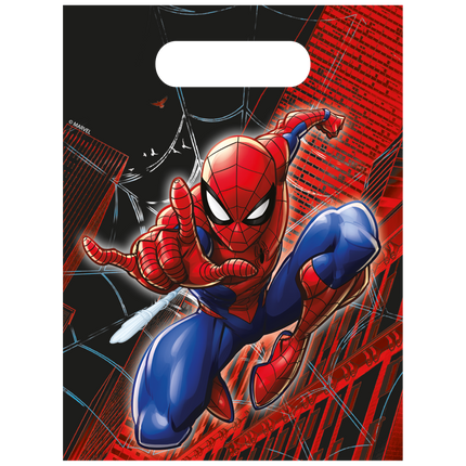 Sacchetti per feste Spiderman di carta 4 pezzi