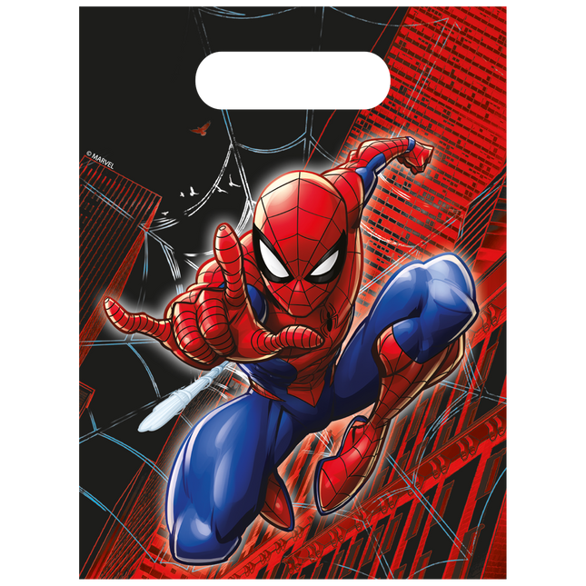 Sacchetti per feste Spiderman di carta 4 pezzi