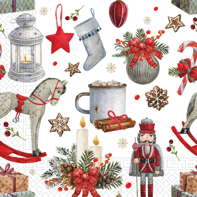Tovaglioli di Natale Decorazione natalizia a 3 strati 33cm 20pz