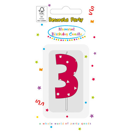 candela 3 anni rosa