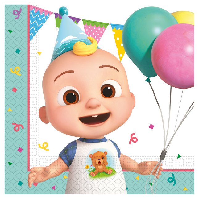 Tovaglioli Cocomelon colorati a 2 strati 33cm 20pz