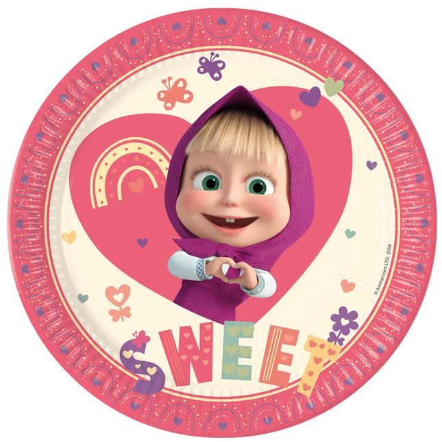 Piatti Masha e l'Orso 23 cm 8 pezzi